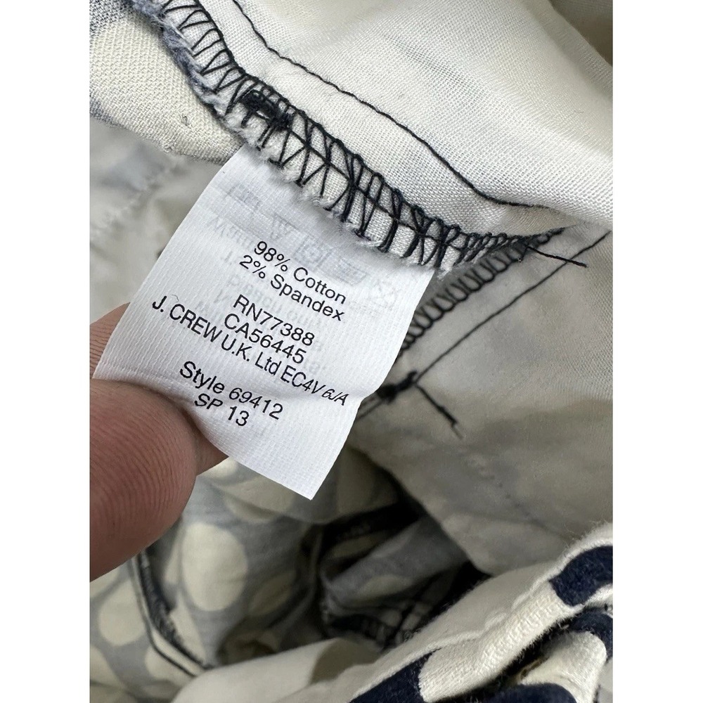 J.Crew City Fit Skimmer Cropped Pants Printed Polka Dot Pants / Women's Size 0 - Picture 4 of 7